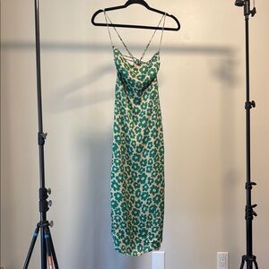 For Love And Lemons Green Floral Dress